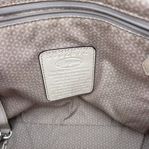 Brighton Miles Convertible Leather Mini Backpack Satchel Beige Snake Charm Y2K - Picture 11 of 13